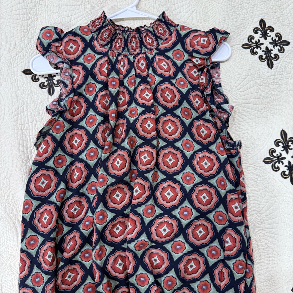 THML Multicolor Textured Sleeveless Top